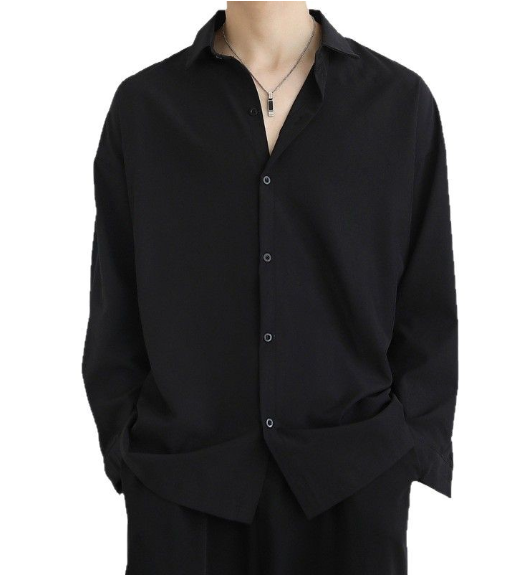 Midnight Black Minimal Shirt