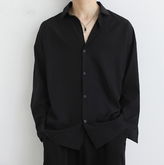 Midnight Black Minimal Shirt