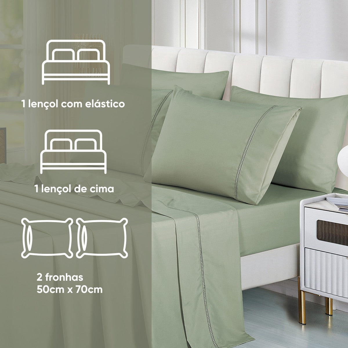 JOGO DE CAMA + KIT FRONHA UNNA